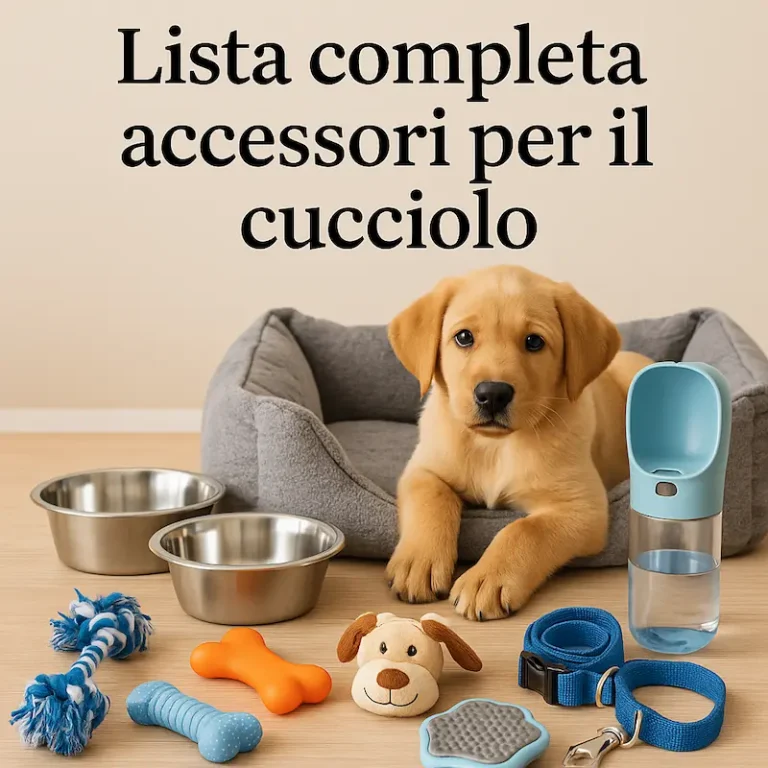 Scopri di più sull'articolo Lista completa accessori per il cucciolo: cosa serve davvero