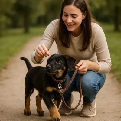 il cucciolo impara con il rinforzo positivo